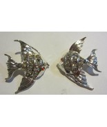 Vintage Rhinestone Angel Fish Brooch Pin - £19.39 GBP