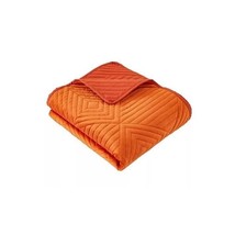 Soft throw blanket orange spice moisture wicking 50&#39;&#39; x 60&#39;&#39; velvet microfiber - £35.97 GBP