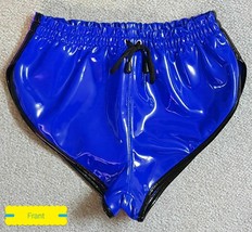 New Beautiful Men&#39;s panties High quality Blue PVC shorts size S to 3XL - £34.24 GBP