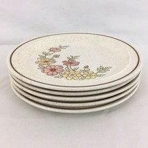 Homer Laughlin H-83 Flower Floral Set of 5 Vtg USA Made Dinner Plates (5) - $48.51