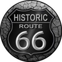 Historic Route 66 Novelty Metal Mini Circle Magnet CM-809 - £10.18 GBP