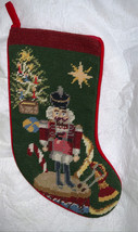 13” Small Christmas Stocking Needlepoint Tapestry Nutcracker Imperial Elegance - $23.75