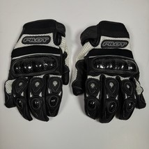 Pilot Super Mesh Motorcycle Gloves W/ Carbon Fiber Knuckles Black Sz L EUC - $24.74