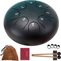 Tongue Drum, Upgraded Steel Tongue Drum 8 Notes 6 Inch, Professional Steel Drum - £28.08 GBP