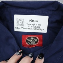 Grand Ole Opry Shirt Womens XL Blue Long Sleeve Collar Embroidered Collar Button - £20.23 GBP