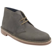 Clarks Chukka Boots Men Bushacre 2 Size US 7.5M Olive Green Oily Leather - $102.96