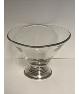 Mid Century Modern Frank M. Whiting &amp; Co. Glass Cocktail Bowl &amp; Sterling... - $943.23 MXN