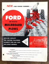 Ford Tractor Series 112 Moldboard Plow 1950&#39;s Dealer Sales Brochure Semi... - £11.71 GBP