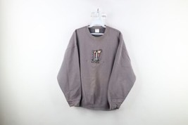 Vintage 90s Streetwear Womens XL Thrashed Spell Out Arizona Sweatshirt Gray USA - £35.57 GBP