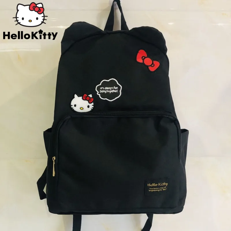 Sanrio Embroidery Hello Kitty Women Backpack New Y2k Cute Cartoon Large ... - $32.37