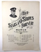 Stars and Stripes Forever March 1897 John Philip Sousa Sheet Music Patriotic - £9.03 GBP