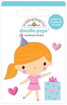Doodlebug Doodle-Pops 3D Stickers-Party Girl, Hey Cupcake&#39; - £5.30 GBP