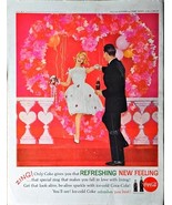1962 COCA-COLA COKE Valentine&#39;s Dance Flower Heart Vintage Ad - $9.93