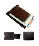 1 Mens Leather Money Clip Slim Front Pocket Magnetic Id Credit Card Wall... - £15.84 GBP