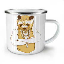 Panda Human Cool NEW Enamel Tea Mug 10 oz | Wellcoda - £18.28 GBP