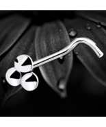 925 Sterling Silver Three Ball Polished  Nose Stud Screw Pin Minimalist ... - $8.81