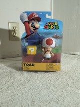 Super Mario Toad 4 Inch Figure with  Block Action Figure Jakks Nintendo - $12.87