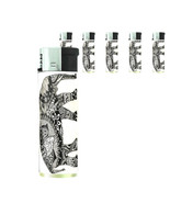 Elephant Art D39 Lighters Set of 5 Electronic Refillable Butane - $15.79