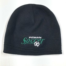 Pitman Soccer Black Beanie Hat Cap Logo Deadstock NWOT - £8.89 GBP