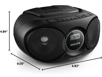 Portable Black Stereo System Boombox With Cd Player Usb Fm Radio And Headphon... Item image 4