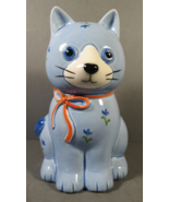 Otagiri Blue Cat Potpourri Holder Difusser 1980s Ceramic 6&quot; Japan Stopper - £9.98 GBP