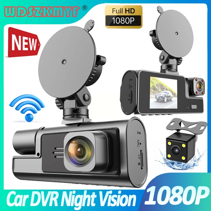 Car DVR 3 Lens WIFI Dash Cam for Cars 1080P 2Inch Video Recorder Rear View - £34.11 GBP+