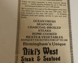 1978 Niki’s West Restaurant Alabama Vintage Print Ad Advertisement pa14 - $7.91