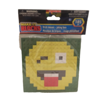 NEW Make-It Blocks Brick Mosaic Joking Face - 185 Pieces - $9.45