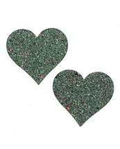 Glow in the Dark Glitter Heart Pasties O/S - £7.08 GBP