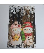 Winter Christmas Garden Yard Flag 12x18 Inch Snowman Couple Snowflakes B... - £7.80 GBP