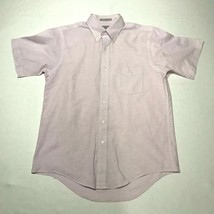 Vintage LORD &amp; TAYLOR Camicia Button Down Uomo 16.5 Rosa Mezza Manica Corta - £13.35 GBP