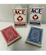 2 Decks ACE Authentic Standard Face Playing Cards Red And Blue - £7.95 GBP