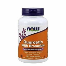 NEW NOW Quercetin w/ Bromelain for Balance Immune System Supplement 120 ... - £29.25 GBP