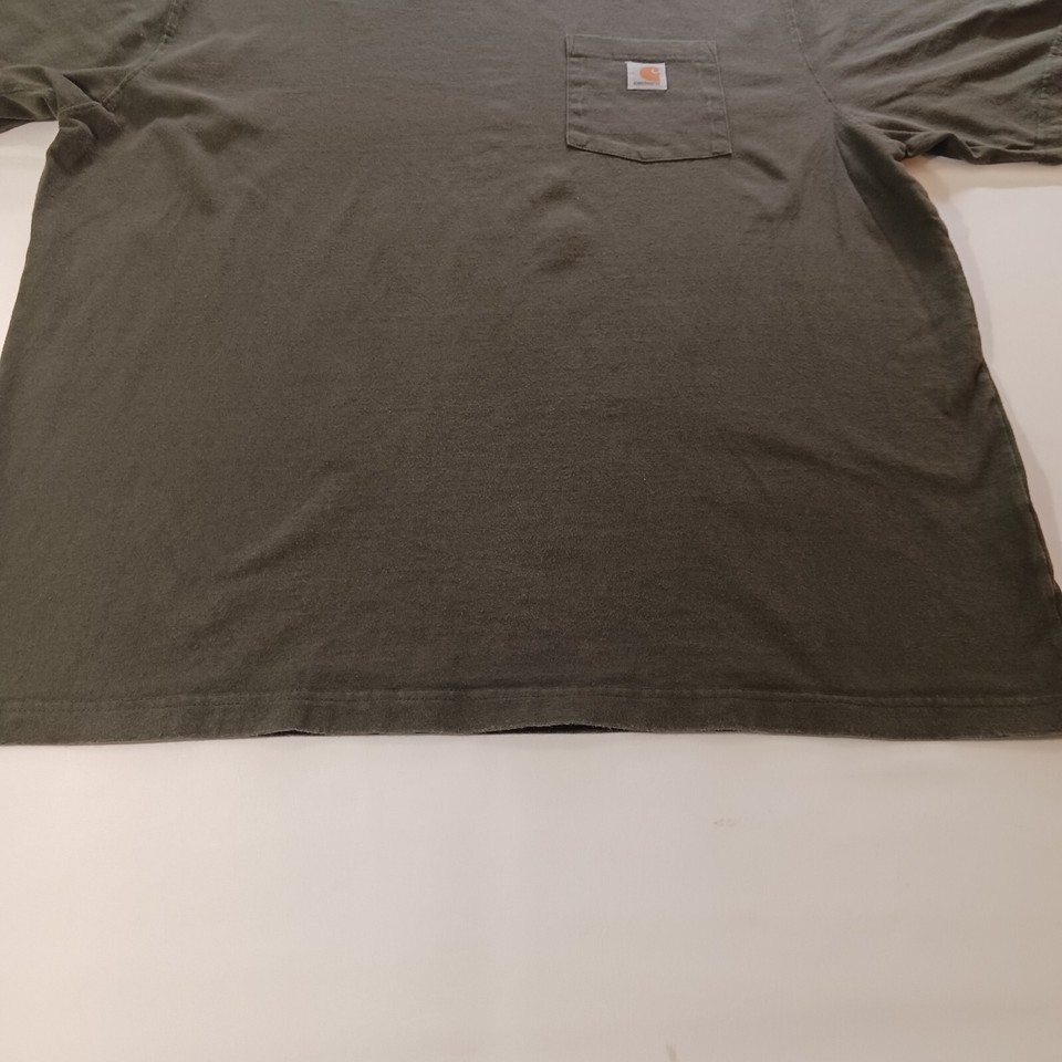 Carhartt K87 306 Loose Fit Men's Green Cotton Short Sleeve Pocket T-Shirt Sz XL Item image 8