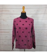 Talbots Tinsel Dot Sweater Berry Petite XL Polka Dot Pink Purple Sparkle... - £31.10 GBP