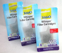 12 TETRA XS Extra Small Whisper Fish Tank Water Filter Cartridges (3 pks of 4) - £21.35 GBP