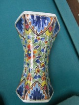 Delft Ware Vase Multicolor 9 1/2 X 6 1/2&quot;, 610/1 Pattern B.Ze. Artist - £98.92 GBP