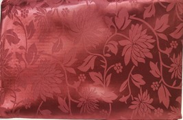 Printed Fabric Tablecloth,52&quot;x70&quot; Oblong (4-6 People)Euro Flowers On Burgundy,Vl - £15.81 GBP
