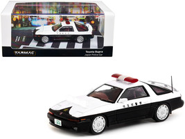 Toyota Supra RHD (Right Hand Drive) Black and White "Japan Police Car" "Road64"  - $38.54