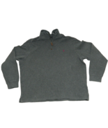 Polo Ralph Lauren 1/4 Zip Sweater Men&#39;s Large Gray Pullover Purple Pony - £16.81 GBP