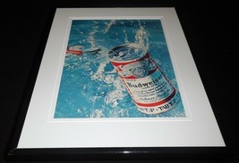 1968 Budweiser Beer Tab Tip Framed 11x14 ORIGINAL Vintage Advertisement - £35.03 GBP
