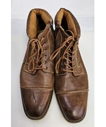 Steve Madden Jensunn Leather Boots Side Zipper Chukka P-Kabin Women&#39;s Si... - €20,02 EUR