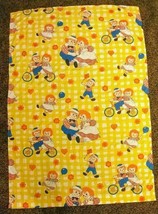 Raggedy Ann &amp; Andy 4 Piece Sheet Lot Vintage Wamsutta Yellow Gingham - £30.13 GBP