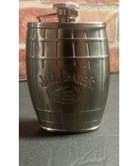 2007 Jack Daniels Barrel Shaped Old No.7 Brand 6 oz Flask Stainless Neve... - £5.92 GBP