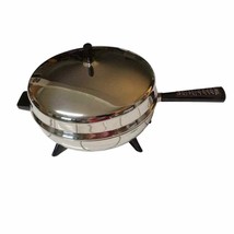Farberware Model 310A 12&quot; Electric Fry Pan Skillet Dome Lid Stainless St... - £49.35 GBP