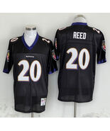 Men's Ed Reed #20 Stitched Jersey Black Purple
