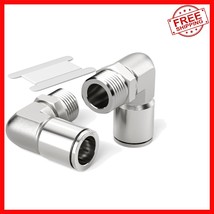 High-Pressure 304 Stainless Steel Elbow Connectors with 8MM OD &amp; NPT - 5... - $41.70