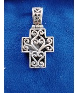 925 Sterling Silver Two-sided Cross Crucifix Pendant Free Shipping - $736.95 MXN