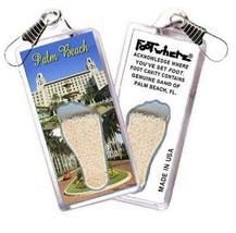 Palm Beach, FL FootWhere® Souvenir Zipper-Pull. Made in USA - £6.27 GBP
