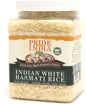 Pride of India Extra Long White Basmati Rice, 1.5 lb plastic PET jar - £17.63 GBP